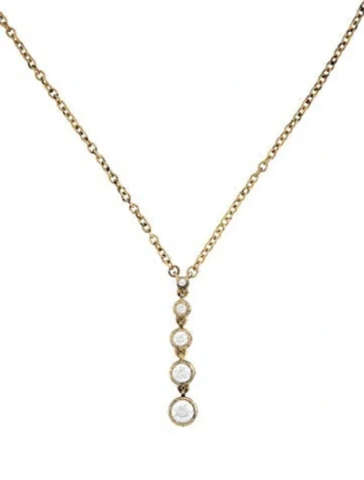Pre-owned Judith Ripka Cubic Zirconia Pendant Necklace, 20.25" In Multicolor