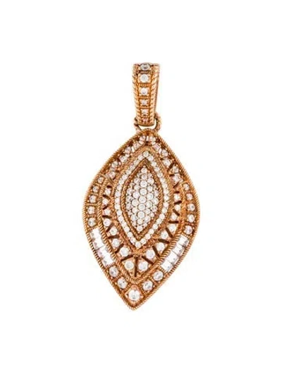 Pre-owned Judith Ripka Cubic Zirconia Pendant In Transparent
