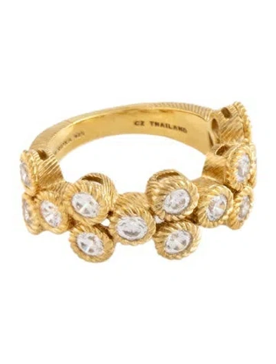 Pre-owned Judith Ripka Cubic Zirconia Ring In Multicolor