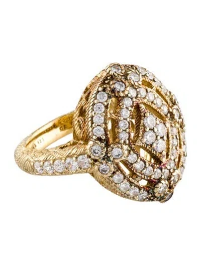 Pre-owned Judith Ripka Cubic Zirconia Ring In Transparent
