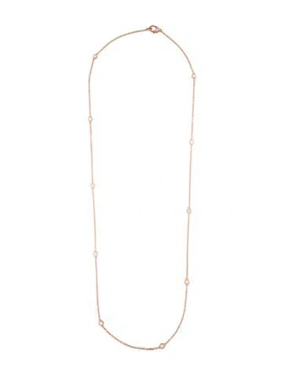 Pre-owned Judith Ripka Cubic Zirconia Station Chain Necklace, 36" In Multicolor