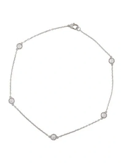 Pre-owned Judith Ripka Cubic Zirconia Station Necklace, 18" In Multi