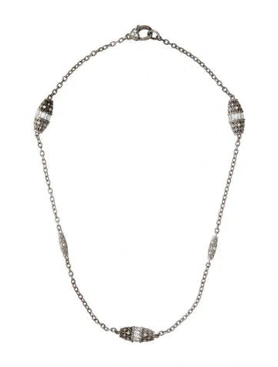 Pre-owned Judith Ripka Cubic Zirconia Station Necklace, 18" In Multicolor