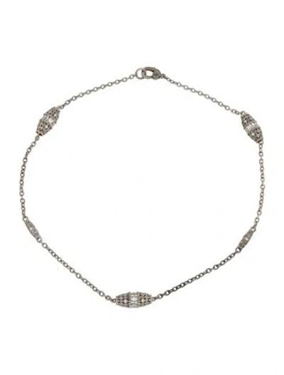 Pre-owned Judith Ripka Cubic Zirconia Station Necklace, 18" In Multicolor