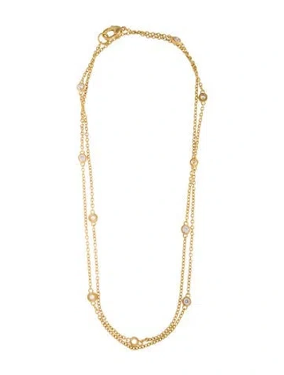 Pre-owned Judith Ripka Cubic Zirconia Station Necklace, 27" In Multi