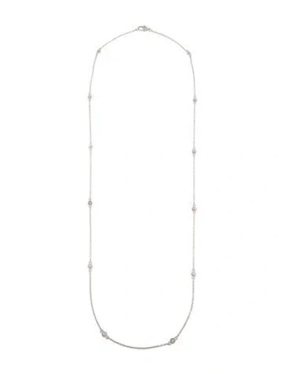 Pre-owned Judith Ripka Cubic Zirconia Station Necklace, 36" In Multi