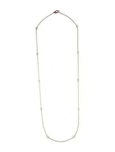 Pre-owned Judith Ripka Cubic Zirconia Station Necklace, 36" In Multi