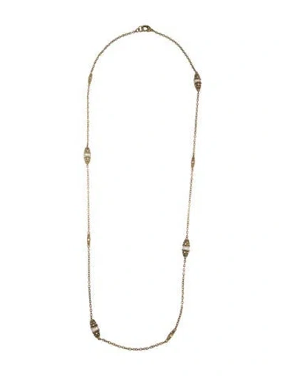 Pre-owned Judith Ripka Cubic Zirconia Station Necklace, 36" In Multicolor