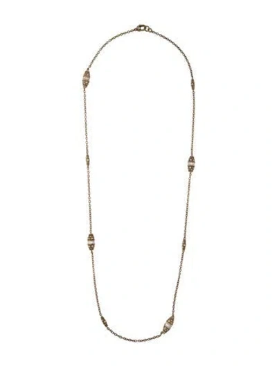 Pre-owned Judith Ripka Cubic Zirconia Station Necklace, 36" In Multicolor