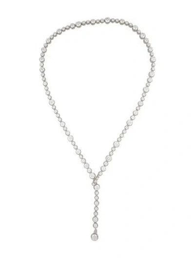 Pre-owned Judith Ripka Cubic Zirconia Y Neckalce, 26" In Multi