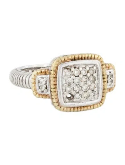 Pre-owned Judith Ripka Diamond Cocktail Ring In Multicolor