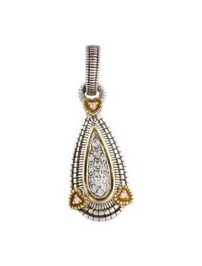 Pre-owned Judith Ripka Diamond Pendant In Multi