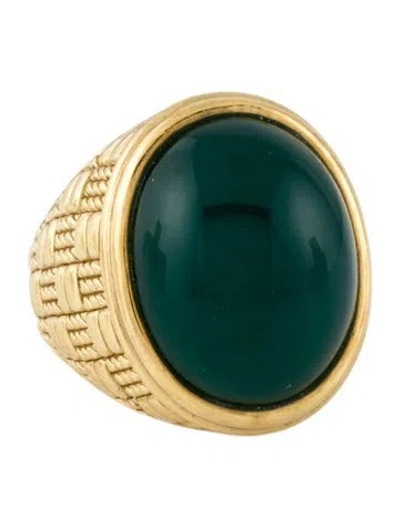 Pre-owned Judith Ripka Dyed Chalcedony Signet Ring In Multi