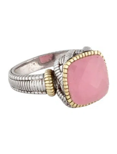 Pre-owned Judith Ripka Dyed Jadeite Cocktail Ring In Multicolor