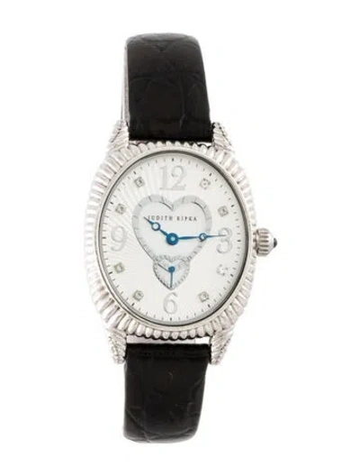 Pre-owned Judith Ripka Heart Watch In Multi