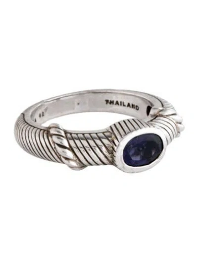 Pre-owned Judith Ripka Iolite Cocktail Ring In Multicolor
