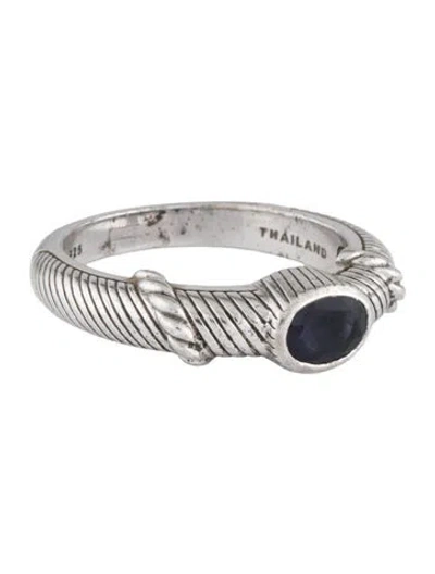 Pre-owned Judith Ripka Iolite Cocktail Ring In Multicolor