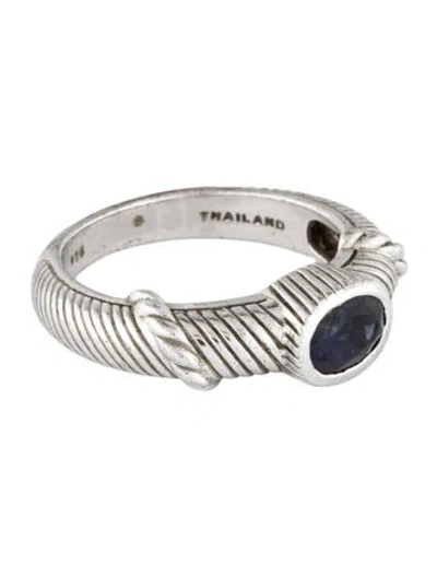 Pre-owned Judith Ripka Iolite Cocktail Ring In Multicolor