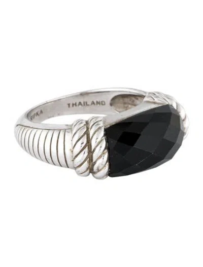 Pre-owned Judith Ripka Onyx Cocktail Ring In Multicolor