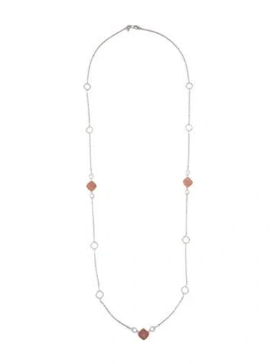 Pre-owned Judith Ripka Opal Long Station Necklace, 36" In Multi