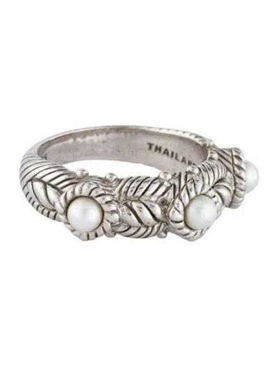 Pre-owned Judith Ripka Pearl Band In Multi