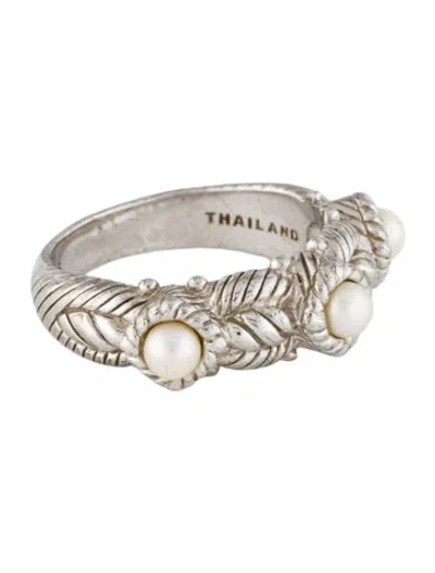 Pre-owned Judith Ripka Pearl Band In Multi