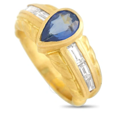 Judith Ripka 18k Yellow Gold Diamond And Sapphire Ring In Multi-color