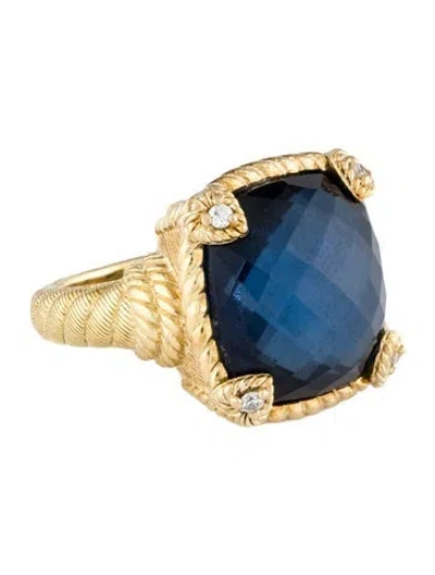 Pre-owned Judith Ripka Quartz Doublet & Cubic Zirconia Cocktail Ring In Multi