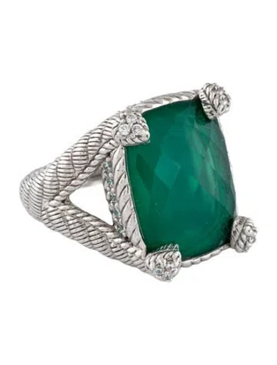 Pre-owned Judith Ripka Quartz Doublet Cocktail Ring In Multicolor