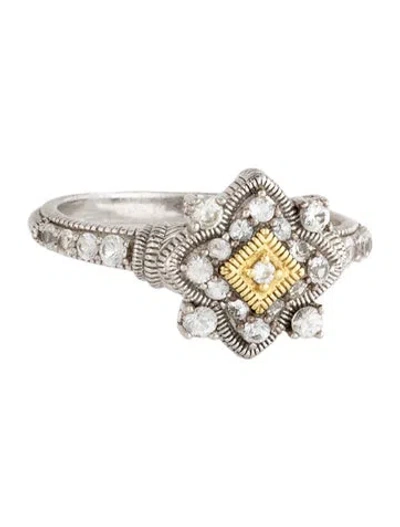Pre-owned Judith Ripka Sapphire Cocktail Ring In Multicolor