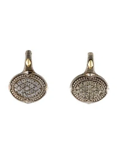 Pre-owned Judith Ripka Sapphire Drop Earrings In Multi
