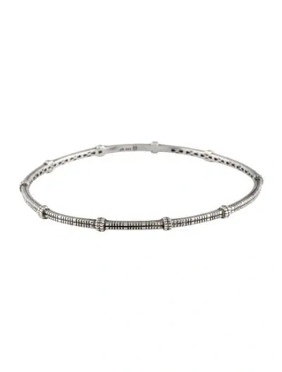 Pre-owned Judith Ripka Station Bangle, 8" In Multi