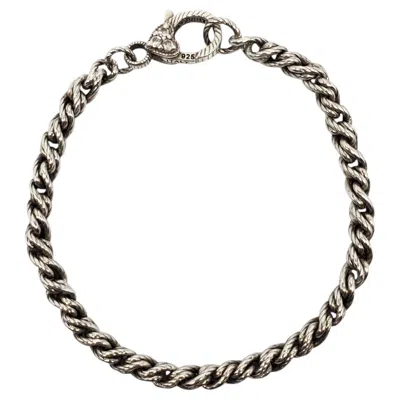 Pre-owned Judith Ripka Sterling Silver Rope Cable Cz Bracelet Italy #24567 In Multiple