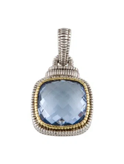 Pre-owned Judith Ripka Synthetic Quartz Pendant Enhancer In Multicolor