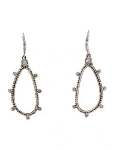 Pre-owned Judith Ripka Topaz Drop Earrings In Multi