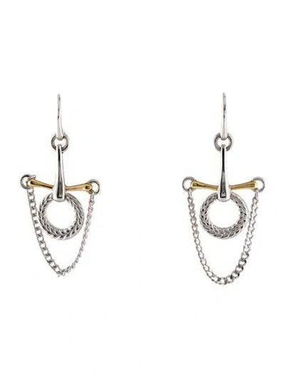 Pre-owned Judith Ripka Two-tone Vienna Drop Earrings In Multi