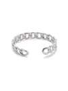 Judith Ripka Women's Aura Curb Sterling Silver Cuff Bracelet In Silver