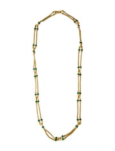 Pre-owned Judith Ripka X Danielle Rollins Chalcedony Ocean Reef Statement Necklace, 36" In Multicolor