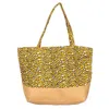 Judson & Co. Leopard Print Canvas Tote Bag In Mustard Yellow In Multi