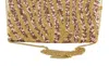 Judson & Co. Seed Bead & Sequin Zebra Print Purse In Gold In Gold