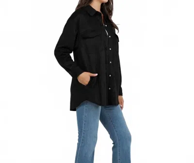 Judson & Co. Snappy In Suede Jacket In Black