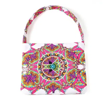 Judson & Co. Tribal Print Towel Handbag In Pink/purple