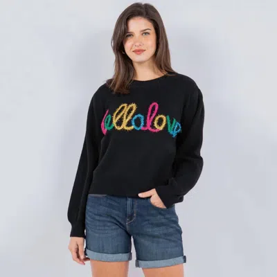 Judson & Company Hello Love Sweater In Black