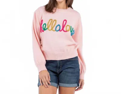 Judson & Company Hello Love Sweater In Pink