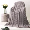 Judson & Company Soft Cable Knit Microfiber Throw Blanket In Charcoal