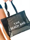 Judson & Company Women's Mesh Beach Tote Bag In Black In Black