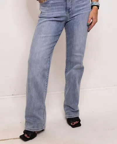 Judy Blue 90's Straight Leg Dad Jeans In Blue
