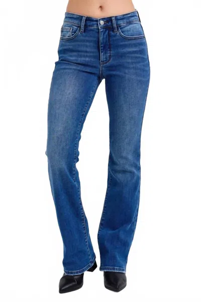 Judy Blue Adele Thermal Bootcut Jeans In Blue
