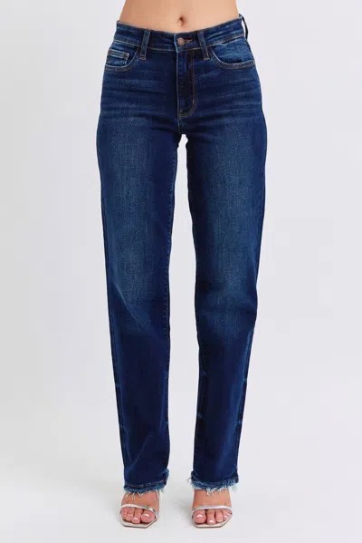Judy Blue Anne Straight Jeans In Dark Wash