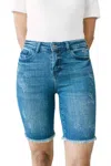 Judy Blue Basic In My Bermudas Shorts In Medium Wash In Multi